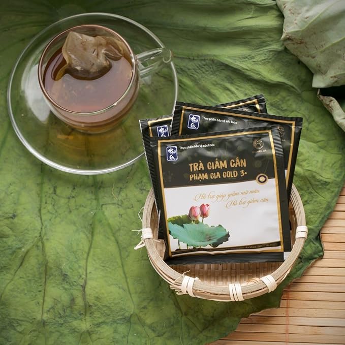 Generic Herbal Tea Bag Pham Gia GOLD 3+ - Pham Gia Gold 3 plus - Tra Giam Can Pham Gia - Healthy Tea Bag Pham Gia - 40 Bags/box