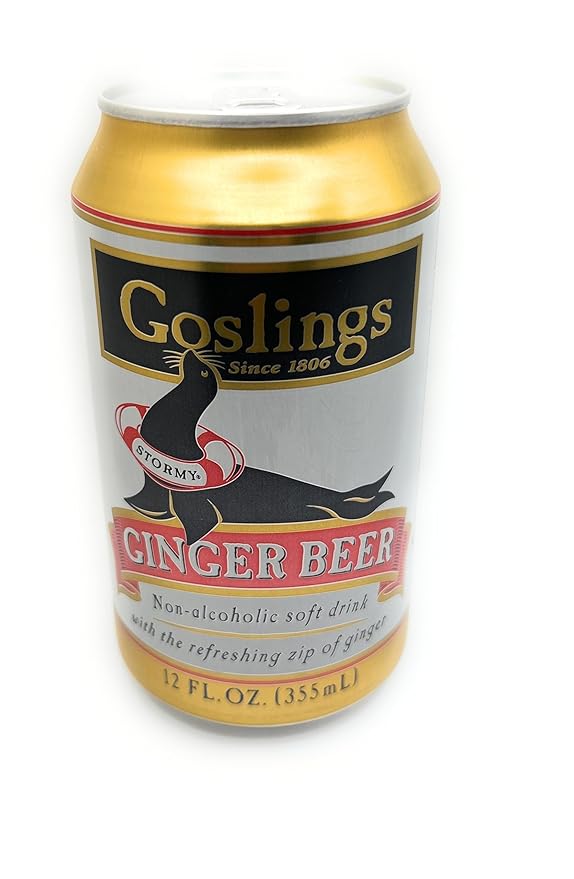 Goslings Stormy Ginger Beer All Natural Flavor with the Refreshing Zip of Ginger 12 fl oz Cans (9 Cans)