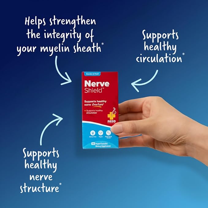 Redd Remedies Nerve Shield Supports Healthy Nerve Structure and Circulation 60 Vegan Capsules