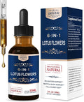 Lotus Flowers Extract Drops for Relaxation Restful Sleep Support 6-in-1 Herbal Supplement with Valerian Passion Flower and More. High Concentration &amp Fast Absorption Liquid Form. 2oz