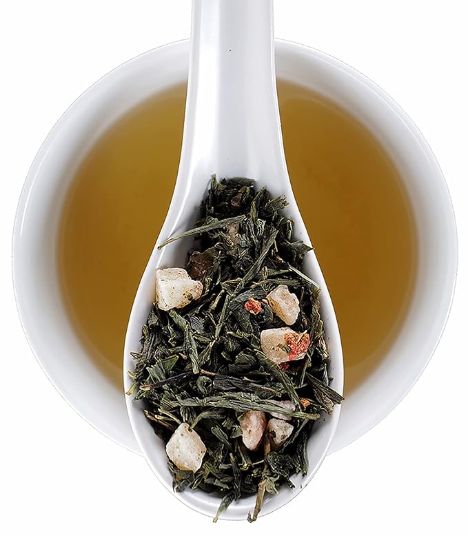 Elmwood Inn Fine Teas Wild Strawberry Green Tea 16-Ounce Pounches