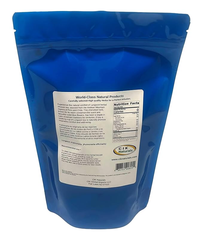 Lungwort Tea Herbal Infusion Pulmonaria Value Zip Lock (150g) Respiratory Support Tea