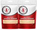 Red Panax Ginseng Powder with Natural Ginsenosides (16 oz)- Supports Healthy Energy Vitality Mood and More Korean Panax Ginseng Root Powder for Smoothies Coffee or Drinks (2 Packs)
