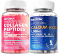 Hydrolyzed Collagen Peptides Pills + Liposomal Calcium AKG Supplement 1500mg