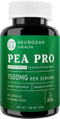 Neurogan Ultra Micronized Palmitoylethanolamide (Pea) Supplement - 1500 MG Per Serving - Highly Purified &amp Bioavailable - 90 Capsules - Natural Support for Men &amp Women