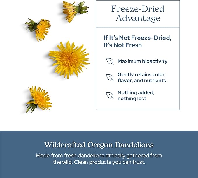 Eclectic Herb - Raw Freeze-Dried Dandelion Leaf Capsules | Supports Cleansing Digestive Function &amp Heart Health | Natural Herbal Supplement | Organic Non-GMO Vegan Whole Herb (90 CT | 200 mg)