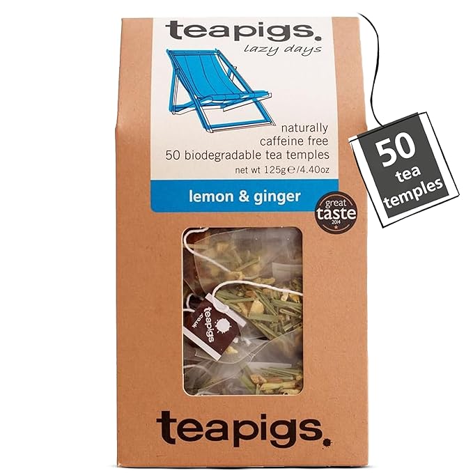 Teapigs Lemon &amp Ginger Tea 50 Templess