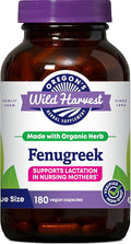 Oregon's Wild Harvest Organic Non-GMO Fenugreek Capsules Lactation Support Herbal Supplements for Optimal Breast Milk Production-180 Count