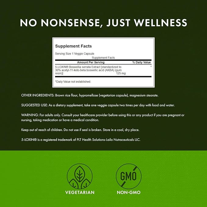 Swanson Boswellia Serrata Extract 125 mg 60 Veg Caps 3 Pack