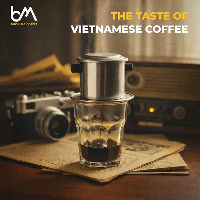 Buon Me Coffee Premium Arabica Ground Coffee Medium Roast 100% Original Arabica Coffee Beans Medium Roast Vietnamese Coffee Strong Flavor for Espresso 17.6oz Bag