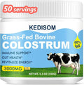 Grass-Fed Bovine Colostrum Supplement Powder - 60% High IgG 3000 mg for Gut Health Immune Support - Easy to Mix Natural Liposomal Colostrum Superfood Unflavored 50 Servings