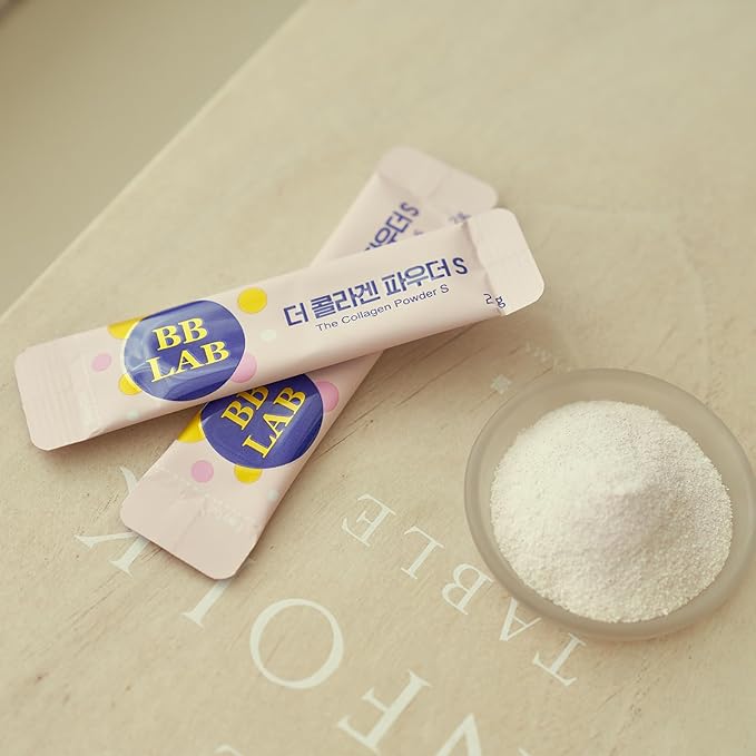BB LAB Collagen Powder S Plus Halal Low Molecular Korean Collagen Powder Stick Supplement Marine Fish Collagen Peptides Vitamin C Glycine Fast Absorption Grapefruit Flavor