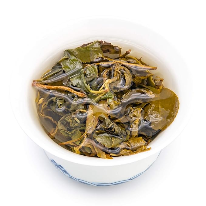 Oriarm Jasmine Oolong Tea Loose Leaf - Jasmine Flavored Taiwan Oolong Green Tea Leaves - 1000g (2×500g Zip-lock Resealable Bags)