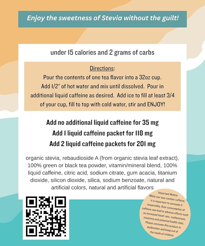 Summer Loaded Tea 5‑Pack | 5 Unique Loaded Teas Featuring Summer Flavors | Includes 3 Caffeine Options