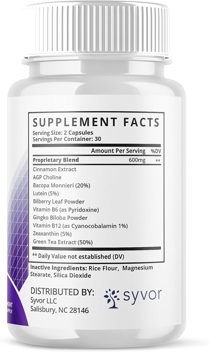 (3 Pack) Neurocept Capsules Official Neurocept Brain Supplement Pills with All Natural Ingredients Advanced Formula Support Pills with Max Strength Premium Vitamins for Women &amp Men (180 Capsules