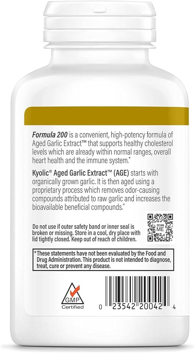 Kyolic Aged Garlic Extract Formula 200 Cardiovascular &amp Immune* Reserve 120 Capsules