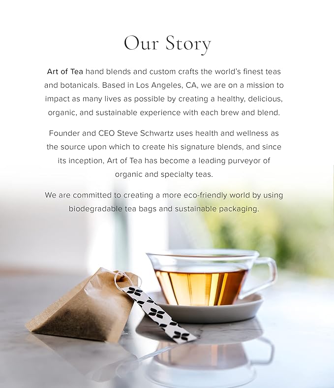 Art of Tea | Assorted Tea Sampler | 12 Count Sampler Box | Breakfast Tea Earl Grey Creme Egyptian Chamomile (Non-Caffeinated) French Lemon Ginger (Non-Caffeinated) Green Pomegranate Mint Green T