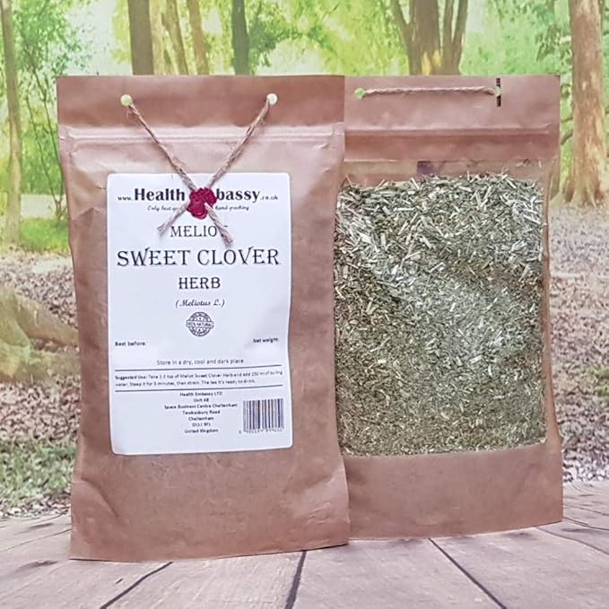 Health Embassy Meliot Sweet Clover Herb | Melilotus Officinalis L | Herbal Tea (100g)