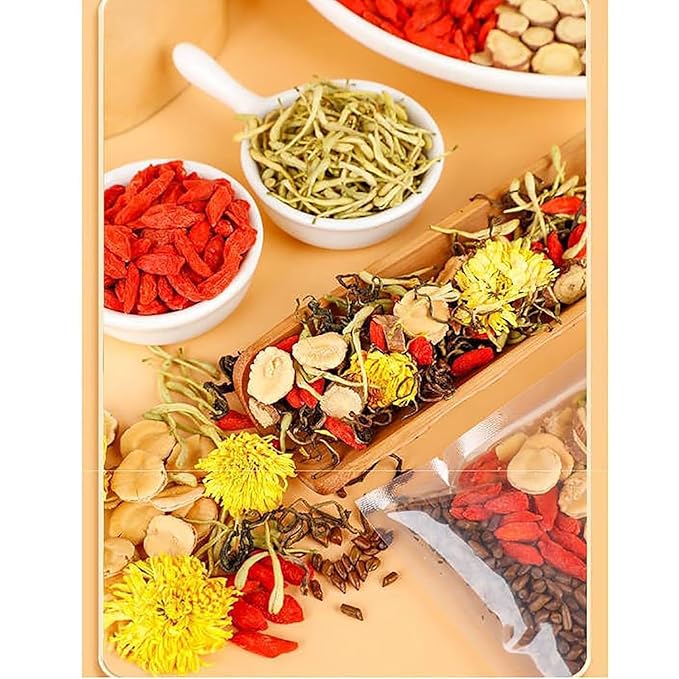 Dandelion Goji Berry Tea Kidney &amp Liver Detox Tea Dandelion Wolfberry Chinese Chrysanthemunn Cassia Seed Tea Bags with Eight Herbal Ingredients (2Box/30 Bags)