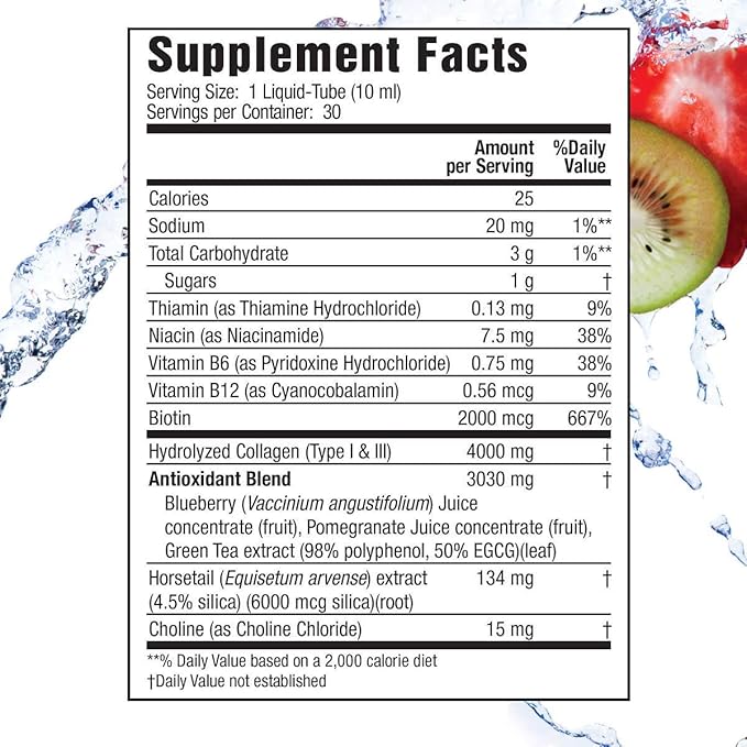 Applied Nutrition Liquid Collagen Drink Mix 4000 mg. 30 Tubes (2 Pack)