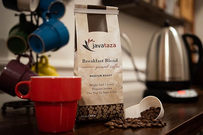 Breakfast Blend Ground Coffee -12 oz Fairly Traded Naturally Shade Grown