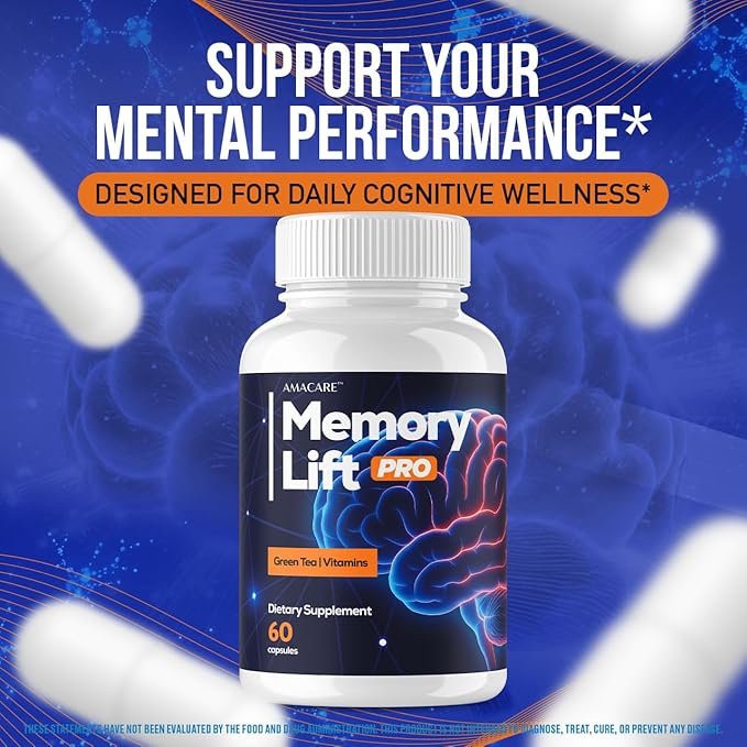 (3 Pack) MemoryLift Pro Capsules – Advanced MemoryLiftPro Pills Reviews Support Formula All Natural Premium Health and Wellness 180 Capsules for 3 Months