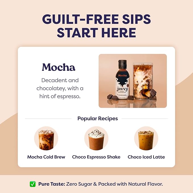 Coffee Concentrate - Cold Brew Coffee Perfect for Hot or Iced Instant Coffees Hot Drinks Cold Brew Concentrate 35 Servings - Mocha