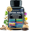 18-in-1 Cortisol Supplements for Women &amp Men Cortisol Reducer Detox Manager with Magnesium Ashwagandha L-Theanine Phosphatidylserine for Mood Sleep Focus Support 120 Capsules