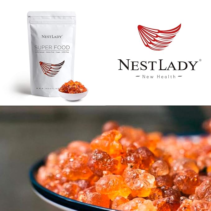 NESTLADY Natural Wild Peach Gum Edible Peach Blossom Tears Tao Jiao Peach resin food additives free 454g / 16oz…