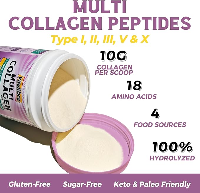 Multi Collagen Peptides Powder 16oz &amp Bovine Collagen Peptides Powder 8oz