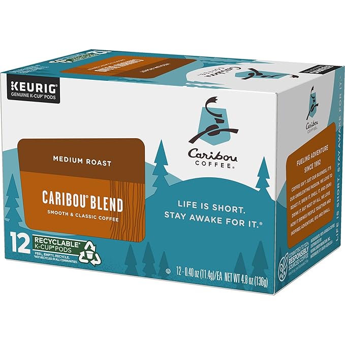 Caribou Coffee Caribou Blend Keurig Single-Serve K-Cup Pod Medium Roast Coffee 72 Count