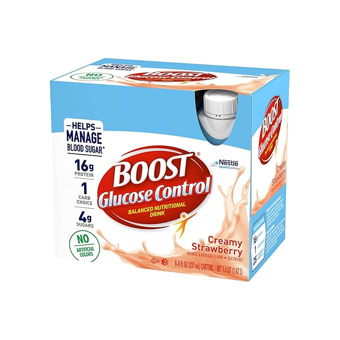 Boost Nutritional Drink Variety Pack 1 Pack Vanilla &amp 1 Pack Strawberry 6-8 fl oz Bottles/Pack (2 CT Variety Pack)