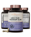 Live Conscious Lions Mane Mushroom Supplement Capsules for Brain Support w/Lion's Mane Cordyceps Reishi and Turkey Tail Mushrooms - Cognitive Memory Supplement for Brain
