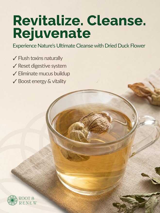 Whole Dried Duck Flower Detox | Jamaican Herbal Cleanse | Natural Botanical Wellness Support | No Additives | Traditionally Dried Whole Flower