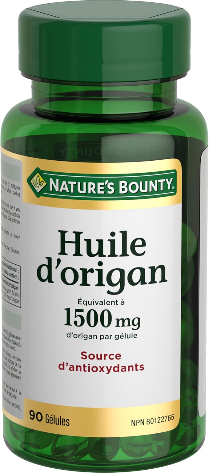 Nature's Bounty Oil of Oregano 1500 mg 90 Liquid Softgels (Packaging May Vary)