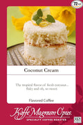 Kaffe Magnum Opus Ground Coffee Coconut Cream Frac Pac 72 Count of 2.5 oz Packs Tropical Flavor Bulk Pack