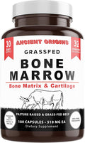 Grass Fed Bone Marrow Supplement 3060mg Skin Oral Health and Joint Support Supplement Promotes Whole-Body Wellness Non GMO Whole Bone Extract 180 Capsules