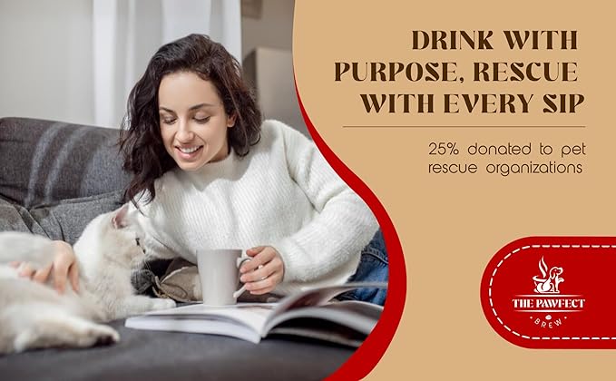Dog Lover's Mushroom Coffee – Medium Roast Ground Specialty-Grade with Lion’s Mane Cordyceps &amp Reishi – Coffee with a Cause Drip 8oz