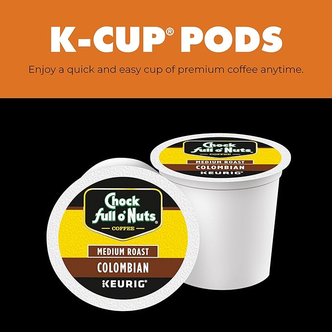 Chock Full o' Nuts Variety Pack Keurig K-Cup Pods for Keurig Brewers – Premium Arabica Mild Medium and Dark Roast – Single Serve – 4 Packs of 12 K-Cup Pods