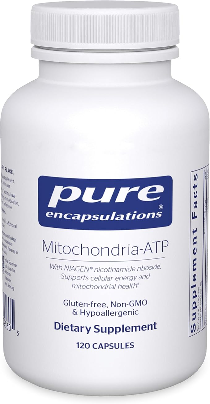 Pure Encapsulations Mitochondria-ATP - Mitochondrial Support - ATP Production Aid* - with Vitamin C Vitamin E &amp Thiamin - Antioxidant Support - 120 Capsules