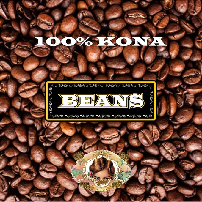 HULA GIRL 100% KONA Roasted Arabica Whole Bean Coffee Medium Roast Net Wt. 10.5 Ounce (0.66Lb) 300 Grams Collector Tin