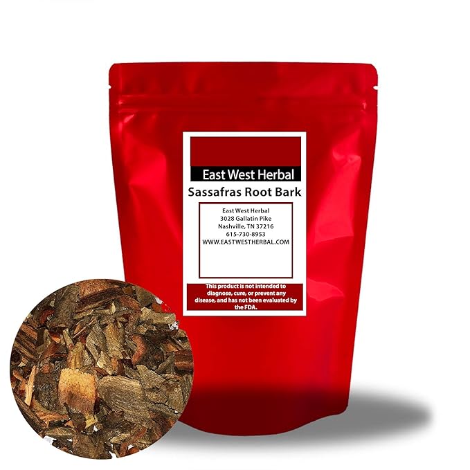 East West Herbal Sassafras Root Bark | Natural Root Beer | Organic Wild Harvested | Appalachian Sassafras Tea Herb (2 Oz)