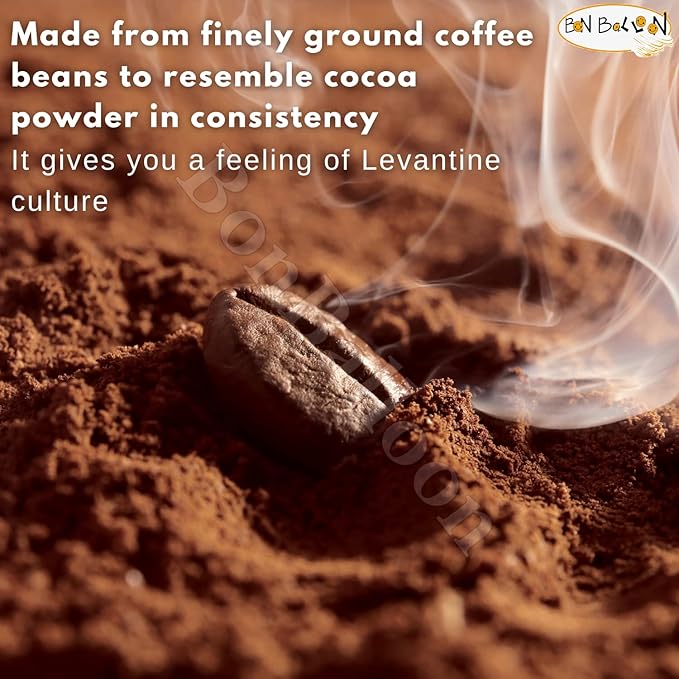 Abu Auf AbuAuf Oriental Original Turkish Coffee Cafe Arabic Arabian Arabica Ground Roasted Mud Coffee Plain Medium Roast (1 Pack = 7.05 oz / 200 gm) بن ابو عوف سادة وسط