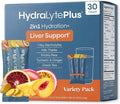 Hydralyte Liver Support + Electrolyte Mix with Milk Thistle Turmeric Ginger Prickly Pear Green Tea Extract Formulated for Rapid Rehydration (Variety Flavor 30 Packets)