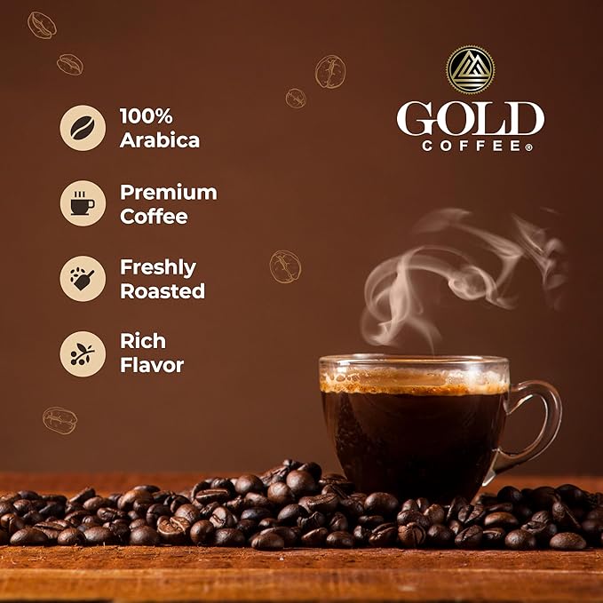 Gold Coffee Co. Velara Premium Blend | Light Roast Ground | 100% Arabica Coffee | 12 oz. (Pack of 6)