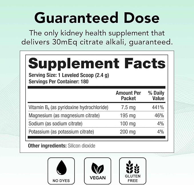 Theralogix CitraLith Vitamin &amp Mineral Supplement - 90-Day Supply - Kidney Health Support for Healthy Kidney Function - Includes Magnesium Sodium Potassium &amp Vitamin B6 - NSF Certified - 432