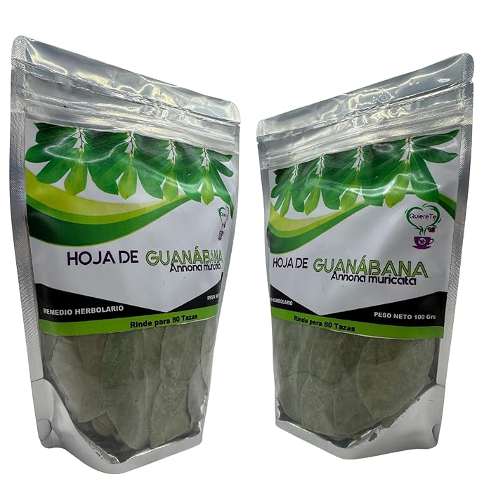 Soursop Tea Quiere Te 3.5 oz (100 grams) 2 Pack Up to 132 cups Loose Leaf Resealable bag Guanabana Tea Soursop Leaves Product from México 100% NaturalGuanabana Leaves Combo 2 Bags
