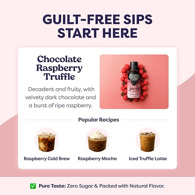 Coffee Concentrate - Limited Release Flavors - Cold Brew Coffee Perfect for Hot or Iced Instant Coffees Hot Drinks Cold Brew Concentrate 35 Servings - Chocolate Raspberry Truffle