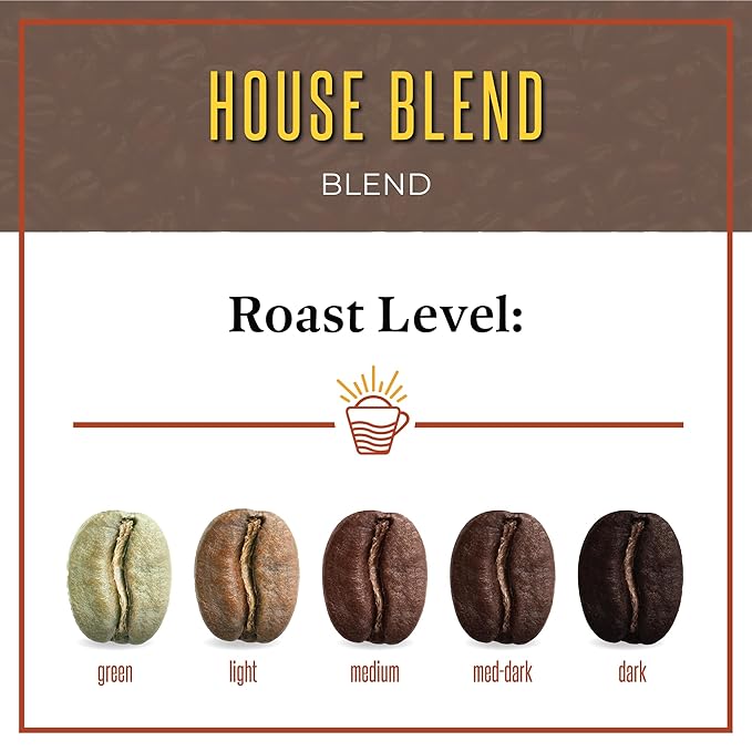 San Diego Coffee Organic House Blend Medium Roast Ground Coffee 5-Pound Bag Café molido tostado