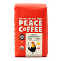 Peace Coffee Decaf French Roast | 20 oz Whole Bean Dark Roast | Organic Fair Trade | Rich Bold Flavor | Shade Grown Fresh Roasted